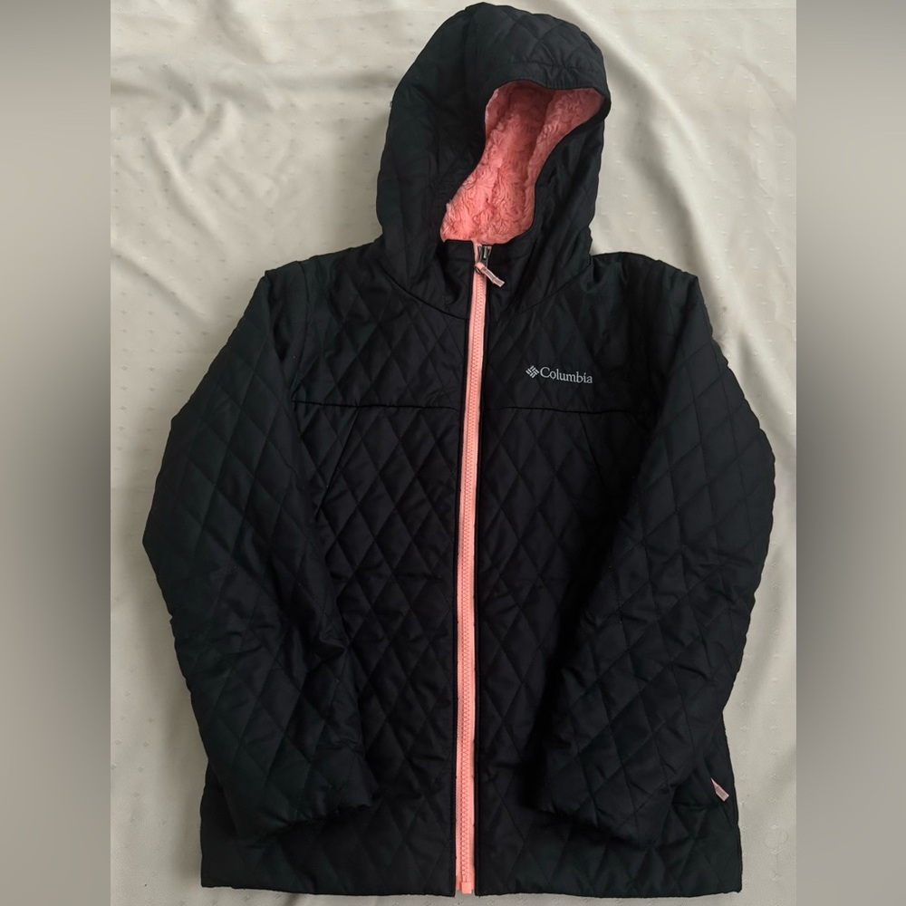 Columbia Girls Hooded Insulated Jacket (Size M 10/12) RN69724 / CA 05367